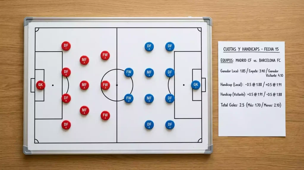 Explicación del handicap asiático aplicado a partidos de la Liga Profesional Argentina